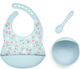 Beboulino Feeding Set made of Silicone Blue 3pcs for 6+ months