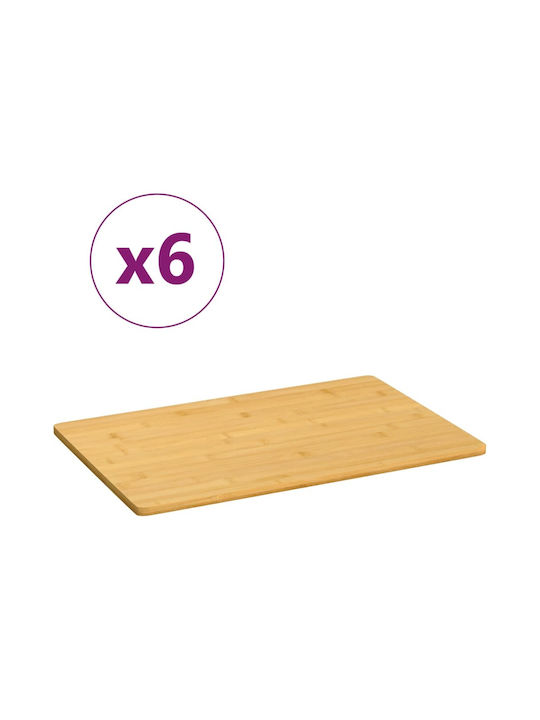 vidaXL Wooden Serving Platter 35x23cm 6pcs