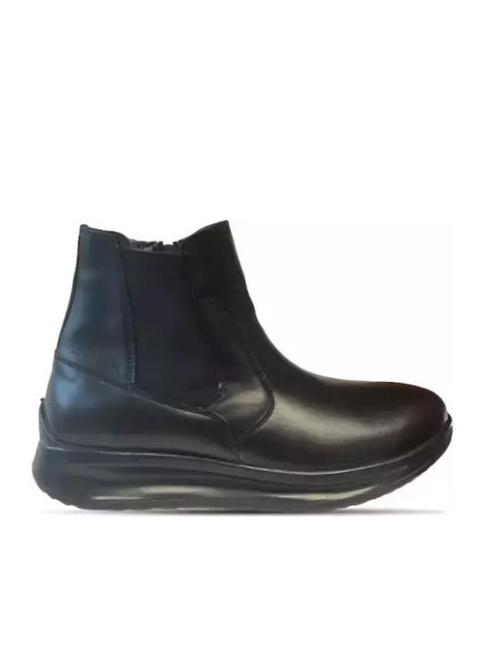 Boxer Leather Black Men's Boots Anatomical