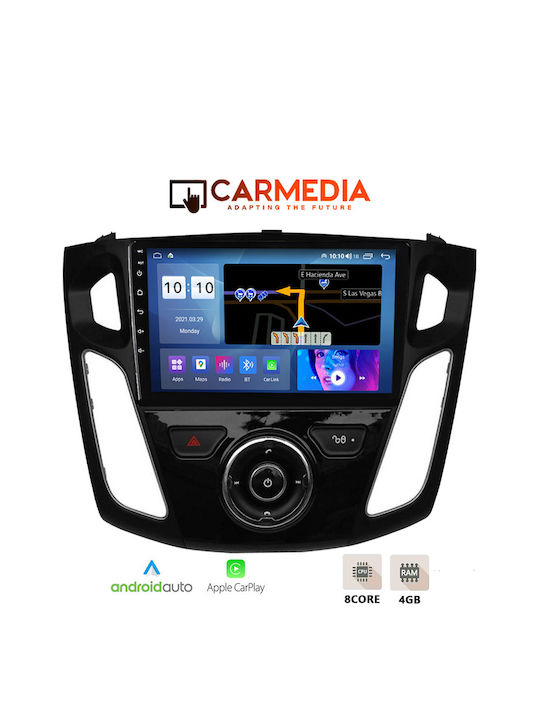Carmedia Ηχοσύστημα Αυτοκινήτου για Ford Focus 2011-2018 (Bluetooth/USB/WiFi/GPS/Apple-Carplay/Android-Auto) με Οθόνη Αφής 9"