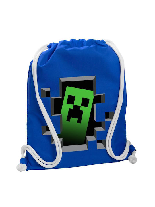 Koupakoupa Minecraft Creeper Gym Backpack Blue
