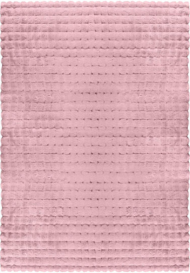 Madi Whisper Anti-slip Rug Rectangular Shaggy Pink
