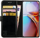 Rosso Element Pu Wallet Δερματίνης Μαύρο (Motorola Edge 40 Pro)