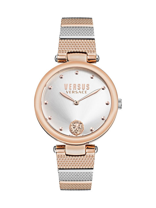 Versus by Versace Women's Watch with Pink Gold Metal Bracelet