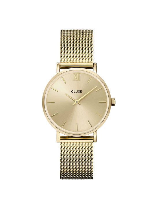 Cluse Watch with Gold Metal Bracelet