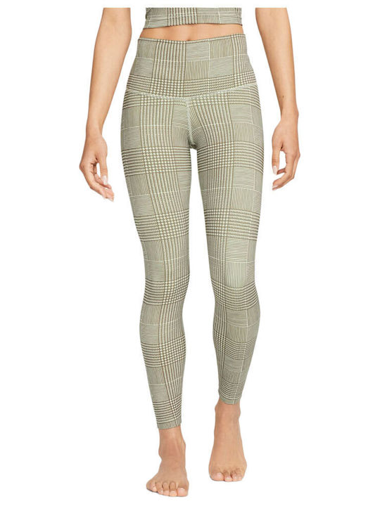 Dri-Fit Yoga Γυναικείο Cropped Κολάν Πράσινο