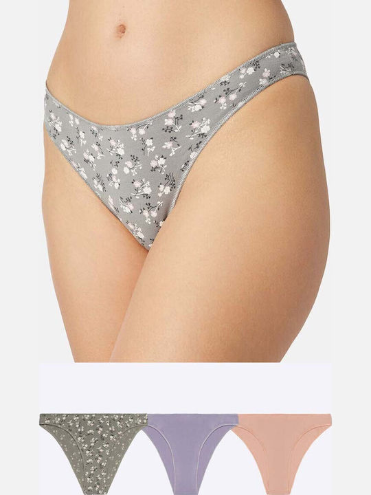 Minerva Miss Βαμβακερά Дамско Слип 3Pack без Ше...