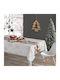 Borea Christmas Tablecloth Square Fabric Beige L90xW90cm.