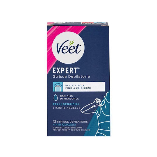 Veet Expert Ταινίες Αποτρίχωσης για το Μπικίνι για Ευαίσθητες Επιδερμίδες 16τμχ