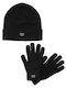 Jack & Jones Unisex Set mit Beanie Gestrickt in Schwarz Farbe