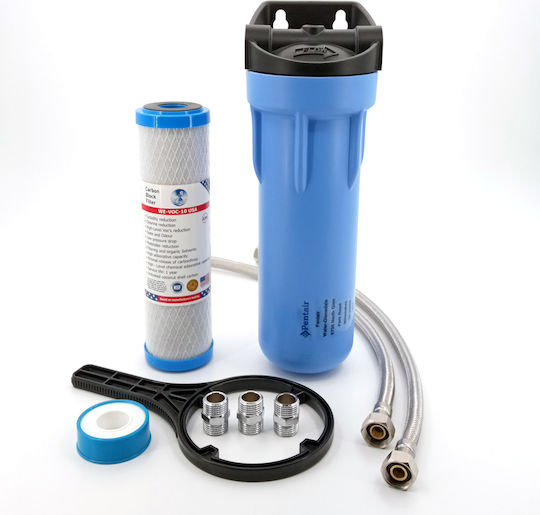 Pentair 3GSL-10 Sistem de Filtrare a Apei Singur Sub blat cu Filtru de Schimb Pentek WE-VOC-10 USA 0,5 μm