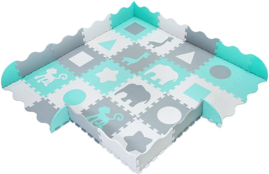 Moby System Kinderbodenpuzzle Mint 16Stück