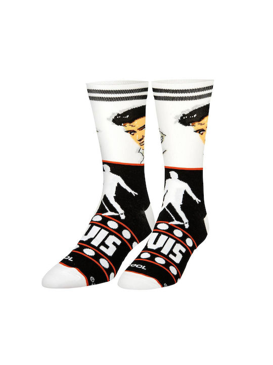 Cool Elvis Glam Socks White