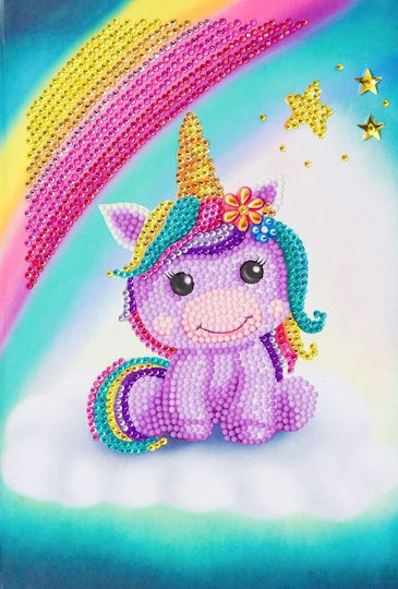 Craft Buddy Notebook Crystal Art Unicorn Smile Set 5 Notizbücher