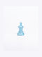 Candle Holder Ceramic in Blue Color 7x4cm 1pcs