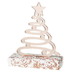 Christmas Decorative Tree 10cm Rose Gold