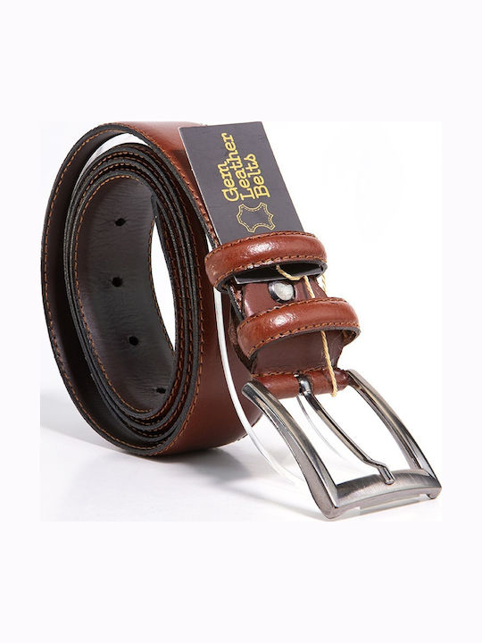 Ageridis Leather Ανδρική Ζώνη Δερμάτινη Ταμπά