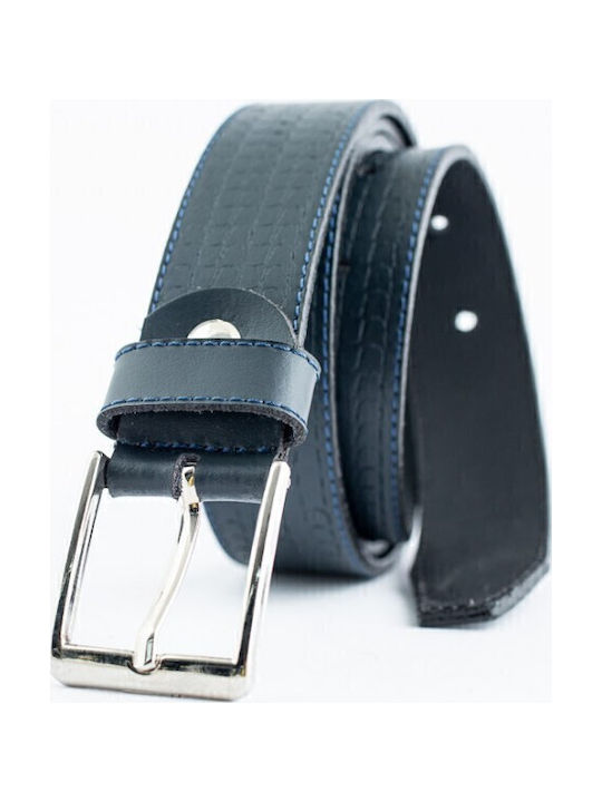 Ageridis Leather Δερμάτινη Γυναικεία Ζώνη Μπλε