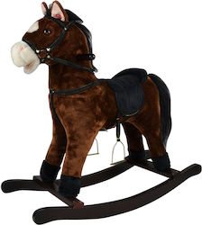 Το Γαϊτανάκι Fabric Rocking Toy Horse with Sounds Brown