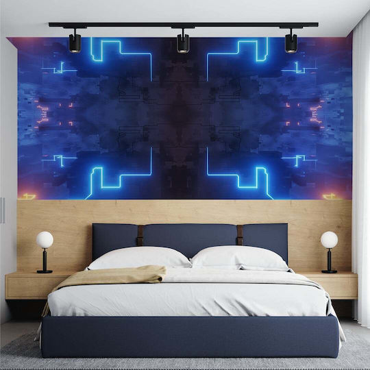 Selbstklebend Fototapete Vinyl Blau L300xB270cm Waschbar WP 6233-2