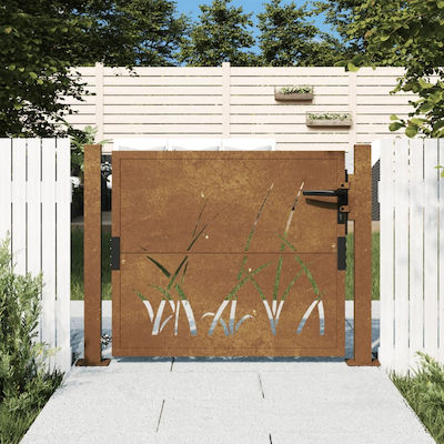 vidaXL Garden Gate Brown 1.05m x 80cm