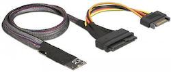 DeLock 62984 M.2 Key M to U.2 SFF-8639 NVMe 50 cm Μαύρος