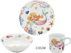 Max Home Feeding Set made of Porcelain Multicolour 3pcs