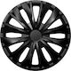 Mammooth Car Hubcap Set 14" 4pcs Black A112 2045B 14