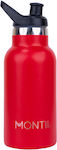 Montii Kids Stainless Steel Thermos Water Bottle Red