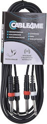 Cable4Me 6.3mm male - 6.3mm male 6m