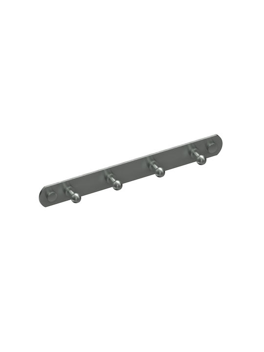 Bronze Art Wall-Mounted Bathroom Hook with 4 Po...