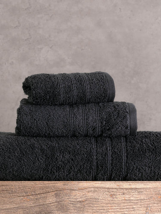 Rythmos Hand Towel Aria 30x50cm. Black Weight 600gr/m²