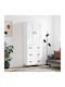 White Bookcase 69.5x34x180cm