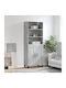 Bookcase Gray 69.5x34x180cm