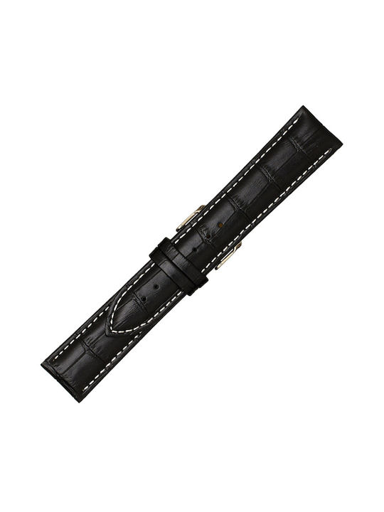 KOSTELO Curea din piele Negru 18mm