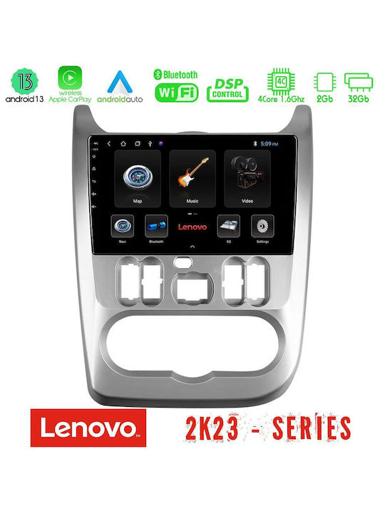 Lenovo Sistem Audio Auto pentru Renault Magazin online Logan Dacia Duster / Magazin online Sandero / Magazin online Logan 2006-2012 (WiFi/GPS) cu Ecran Tactil 9"