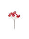 Hängendes Ornament Rot 5x3cm Set 12Stück