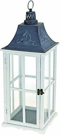 JK Home Decoration Felinar Lemn Alb 33x33x95buc 1buc