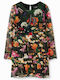 Mirta Girls Dress Long Sleeve Floral Tulle Multicolour