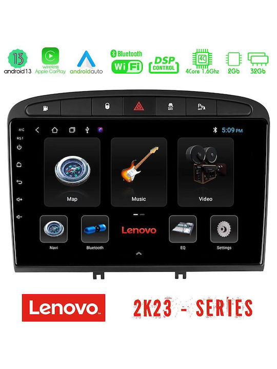 Lenovo Ηχοσύστημα Αυτοκινήτου για Peugeot (Bluetooth/WiFi/GPS)