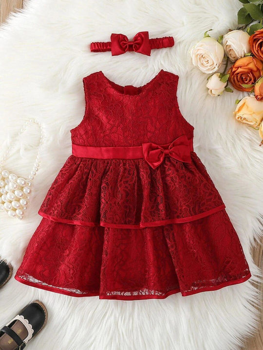 TakTakBaby Kids Dress Tulle Sleeveless Red