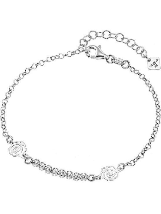 Vogue Armband mit Design mit Steinen aus Silber mit Zirkonia