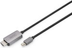 Digitus Cable mini DisplayPort male - HDMI male 1m Μαύρο (DB-340109-010-S)