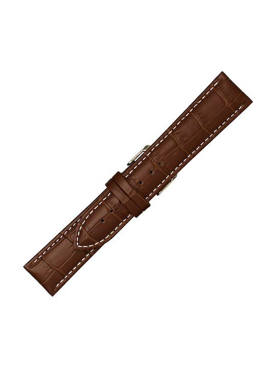 KOSTELO Curea din piele Maro 22mm
