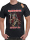 Rock Deal Iron Maiden Sentutsu T-shirt Μαύρο Βαμβακερό