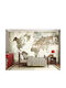 Self-adhesive Wall Mural Worldwide Vinyl Beige 100x270cm Washable