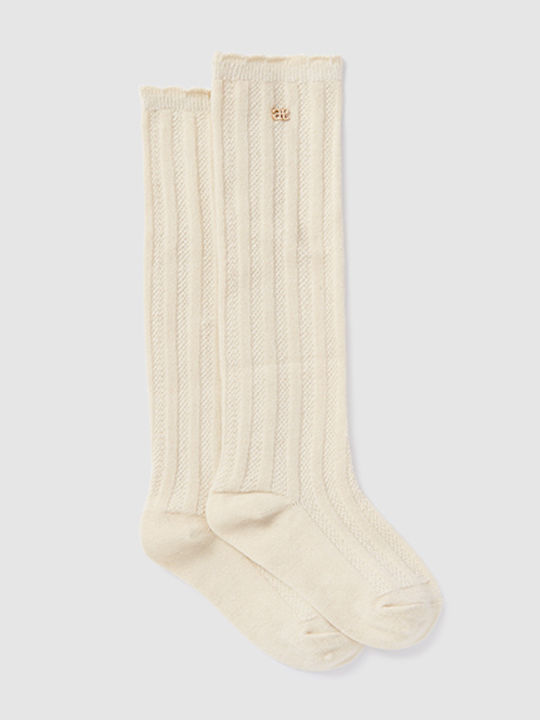 Abel & Lula Kids' Socks Knee-High Beige