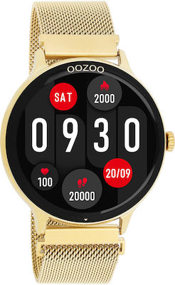 Oozoo Q00136 45mm Smartwatch with Heart Rate Monitor (Gold)