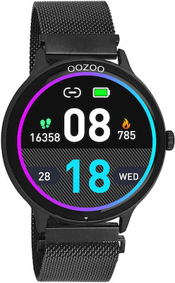 Oozoo Q00139 45mm Smartwatch mit Pulsmesser (Schwarz)