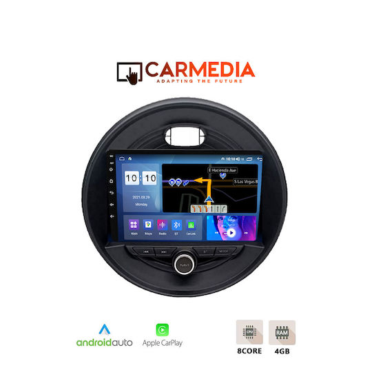 Carmedia Auto-Audiosystem für Mini Kooper / Clubman / Straßenkreuzer / Landsmann (Bluetooth/USB/WiFi/GPS/Apple-Carplay/Android-Auto) mit Touchscreen 9"
